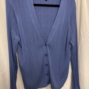 Banana Republic Ribbed Periwinkle Blue Cardigan
